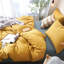 Ensemble de housse de couette 100% coton délavé, texturé, respirant, durable, doux et confortable-125529612