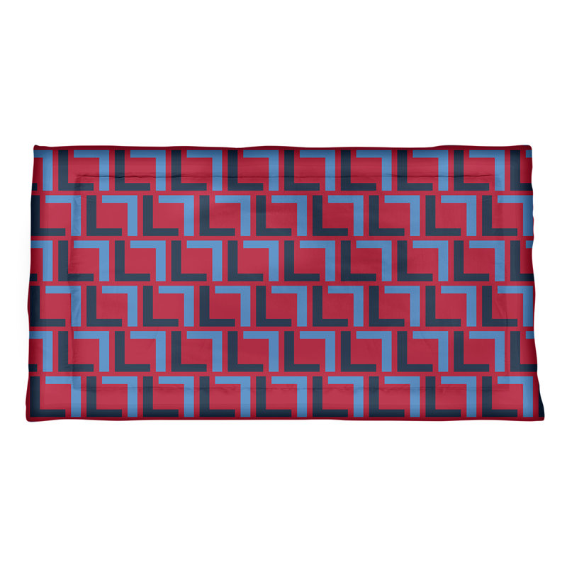 Taie décorative de luxe Tennessee Football, Très grand, Bleu marine / argent / rouge, polyester