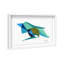 Manuel Roman - Azules y Aquas Shadowbox Abstract Print by Oliver Gal, Black Frame, 15 x 10-106876118-162009585
