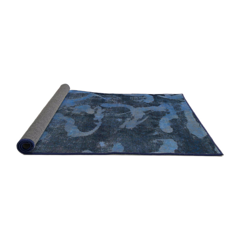 Tapis décoratif multicolore à motif abstrait, Rond 4 pi
