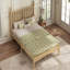 Lit plateforme double en bois pleine grandeur avec tête de lit en forme de gourde, lit plateforme de style rétro avec support à lattes en bois, naturel-1620755371-1620755381