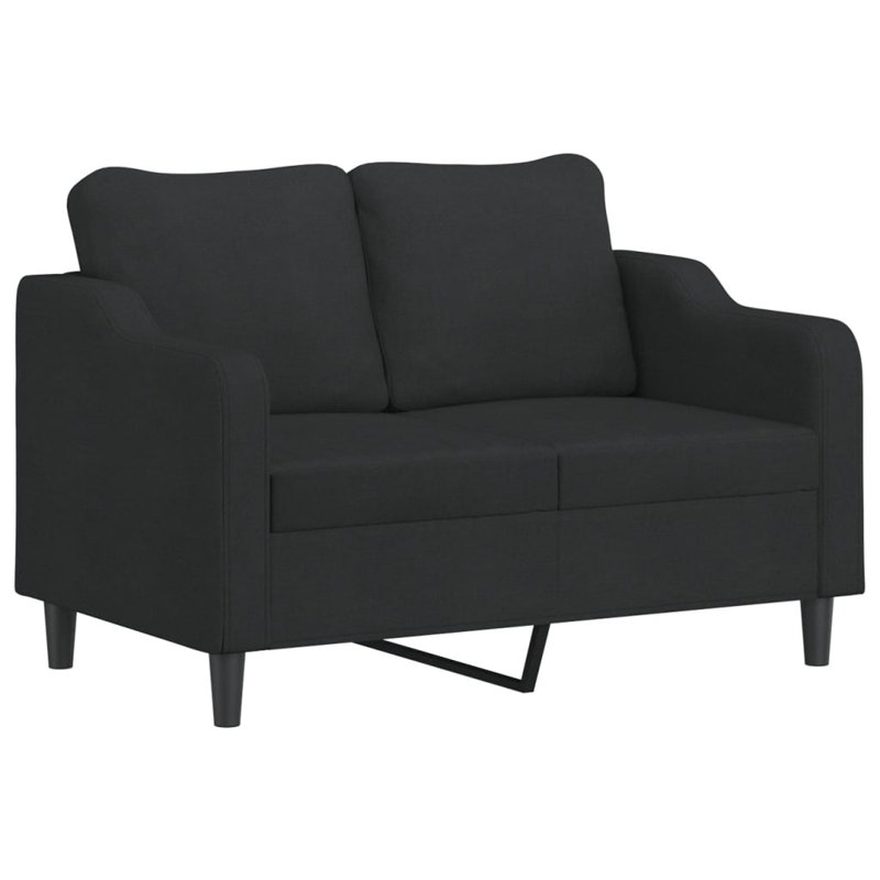 Botan Upholstered Sofa, Black 100% Polyester, 31.5" H x 47.2" W x 30.3" D