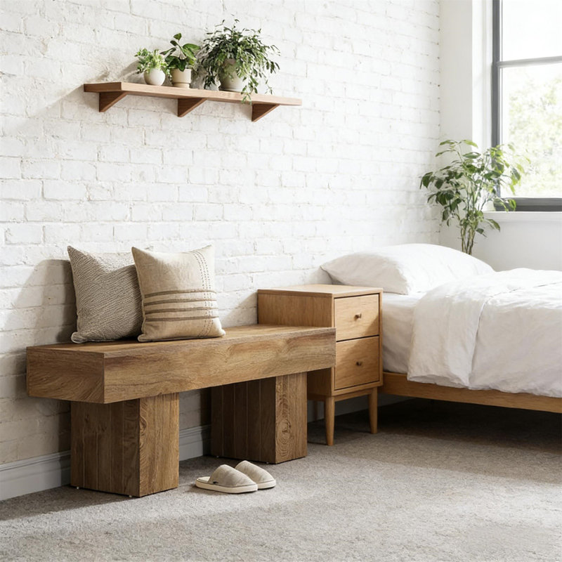 Modern End Of Bed Bench(Only Includs Bench)