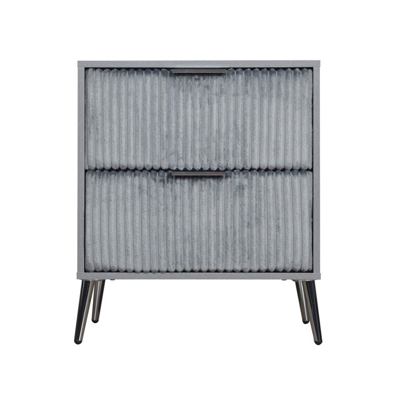 Table de chevet Kiersha, Gris
