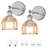 Battery Operated Tulip Wall Sconce Set Of 2 With Remote & Bulb, Dimmable Wireless Rechargeable Wall Lights (3 Color Temp & 12 Rgb) For Bedroom Living Room Hallway-123247236-123247238