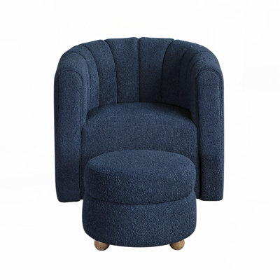 Chaise d'appoint moderne avec repose-pieds pour le salon