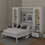 Grand lit plateforme escamotable avec tablette, tiroirs et DEL-494128245