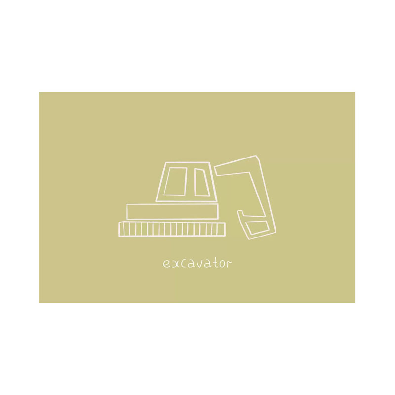 Excavator by Leah Straatsma - Wrapped Canvas Print, 30.48 cm H x 45.72 cm W