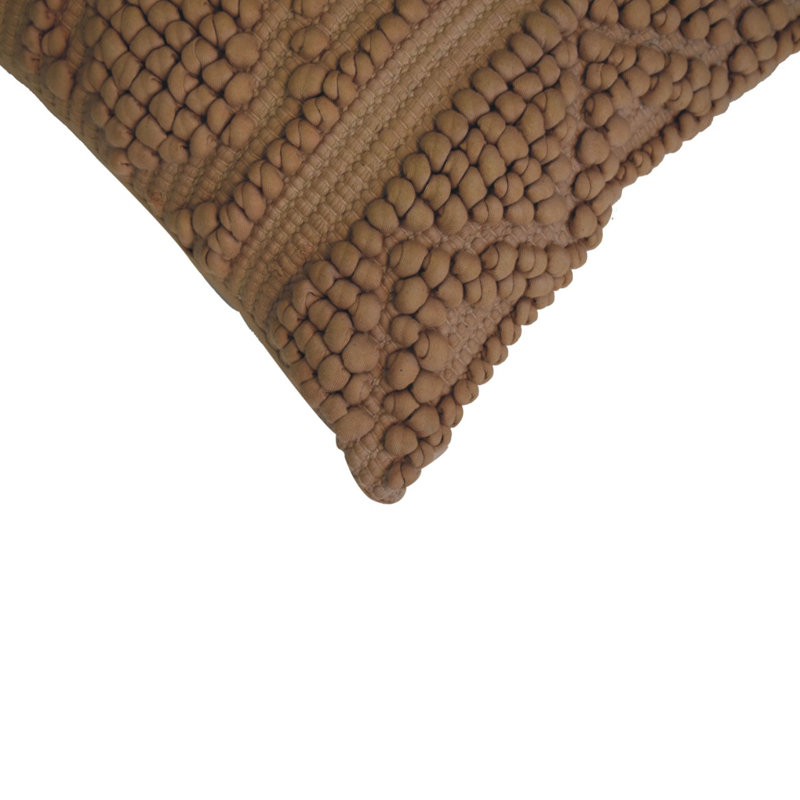 Connoquenessing Geometric Square Throw Cushion, Coffee