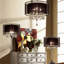 Haut 19 "Effleurer", accents argent et cristal, abat-jour noir-1965004721