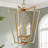 4-Light Rose Gold Kitchen Island Geometric Pendant