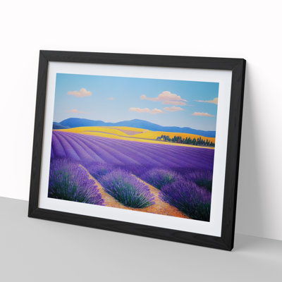 Awesome Lavender Flower Field - Framed Print