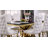 Collina Faux Marble Top Metal Base Dining Table-1814300675