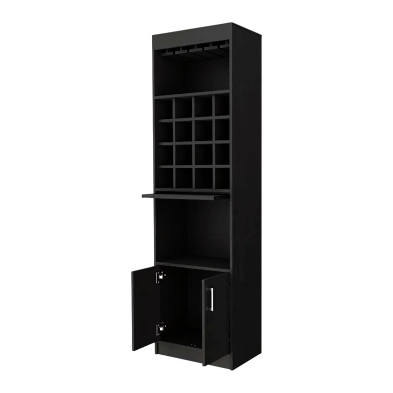 Bar 24 "noir avec dix-huit tablettes
