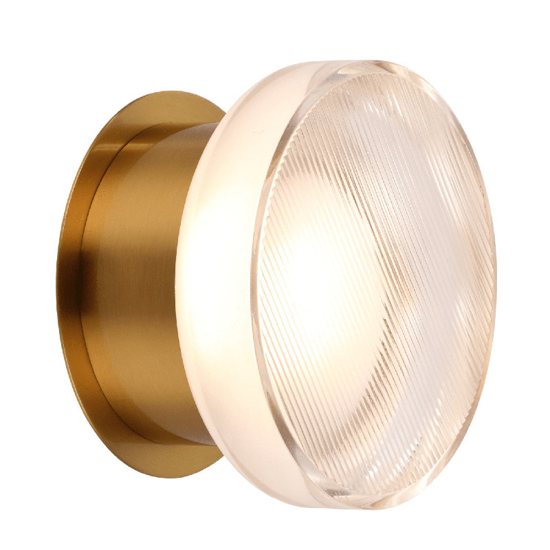 Lunox Copper LED Wall Sconce, Antique Brass