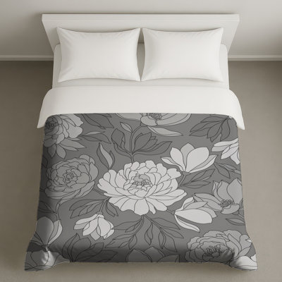 Housses de couette à motif pivoine magnolia