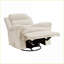 Fauteuils inclinables | Fauteuil pivotant beige en microfibre | Structure en contreplaqué, siège renforcé de métal, capacité de 300 lb