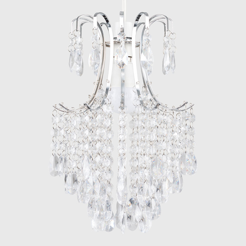 Donah 36cm H Plastic Novelty Pendant Shade ( Clip On ), Clear
