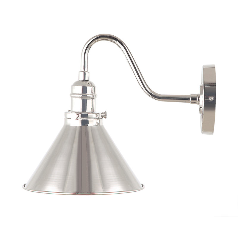Evie Armed Sconce, Polished Nickel