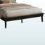 Grand lit plateforme avec cadre en bois noir Saxton, H 47,04 po x l 66,06 po x L 84,32 po
