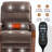 Power Brown Chenille Lift Recliner Chair Dual Motor Infinite Position Up To 350 LBS With Solid Wood Armrests, Heat Massage And Heavy Duty Motion Mechanism-627875812