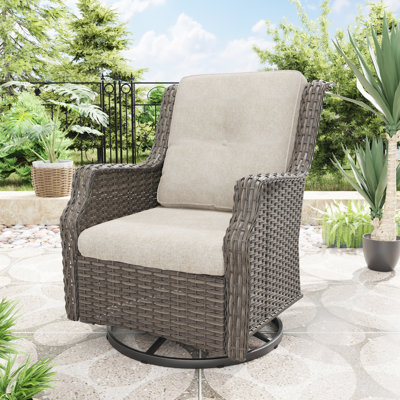 Nawatha Swivel Wicker Outdoor Lounge Chair