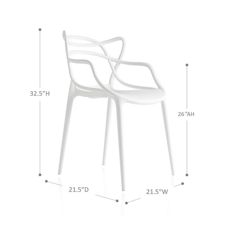 Fauteuil empilable Monte, blanc, 4