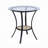 Col 3Pc Accent Table And Chair Set, Black Legs, Glass Top, Padded Seat
