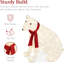 The Holiday Aisle® Large Lighted Polar Bear Family W/ 145 Pre-Strung LED Lights, Zip Ties, Ground Stakes - Red/White