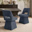 Chaises de salle à manger pivotantes rembourrées - Chenille moderne, dossier ouvert pour la cuisine (ensemble de 2)-125963141-125963143