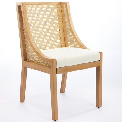 Single Pack Rustic American French Style Dining Chair With Solid Rubberwood Frame, Decorative , And Beige Linen Upholstered Seat For Dining, Kitchen, Living Areas, 24.31 In Deep, 21.68 Wide, 38.46