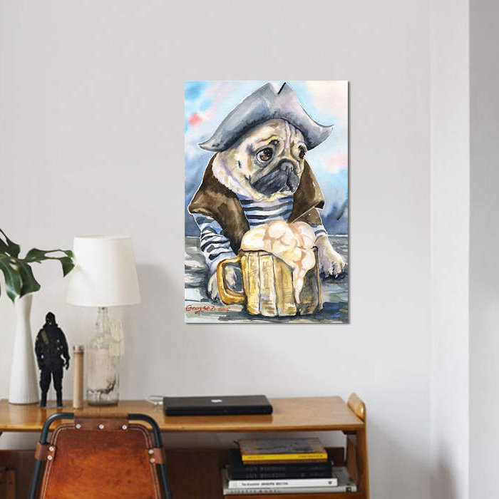 Carlin the marin, impression sur toile, H 12 po x l 8 po x P 0,75 po, Toile tendue, Pas de tapis
