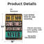 Enseigne de fantaisie en aluminium 18 po x 24 po Do It Now parfois plus tard devient jamais