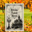Drapeau de jardin de bienvenue pour l'Halloween, double face, 30 x 45 cm, noir et beige, motif maison hantée-1126015385