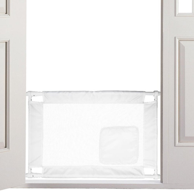 Barrière pour chien pliable et réglable, Blanc