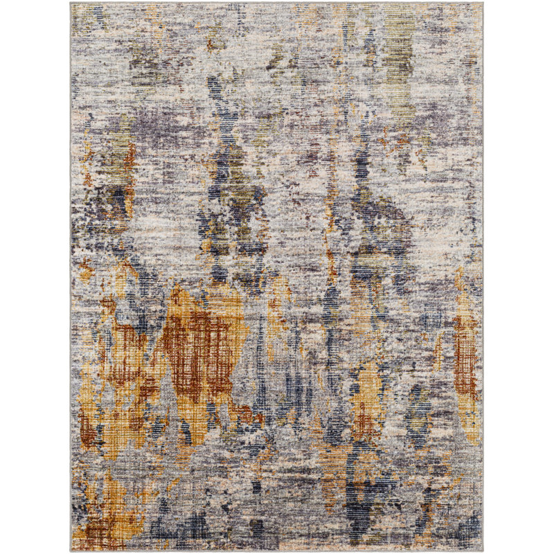 Mckellar Abstract Indoor Rug, Rectangle 5'3" x 7'