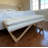 SEAT4U 48" Jaculine White Boucle Upholstered Pillow Cushion Top Bedroom Wooden Bench-2062728294