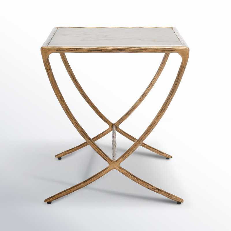 Evelynn Genuine Marble End Table
