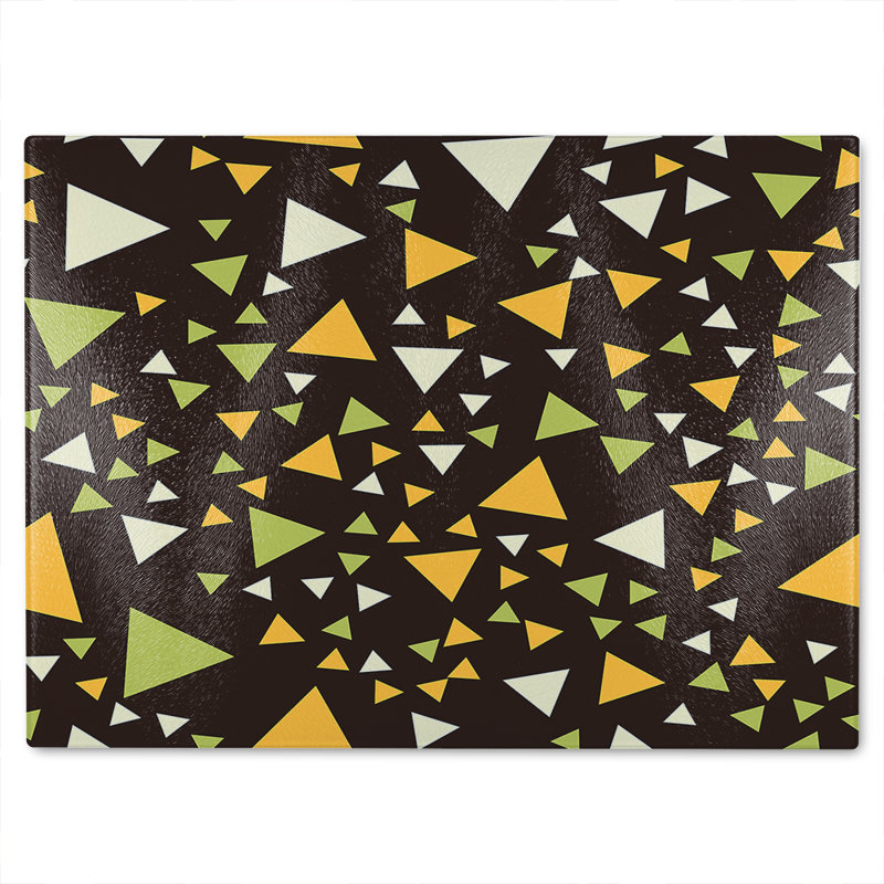 Triangles Glass Chopping Board, 40cm L x 28cm W