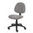 Jea Swivel Posture Chair, Contoured Seat And Back, Black Tweed, Wheels-117561172