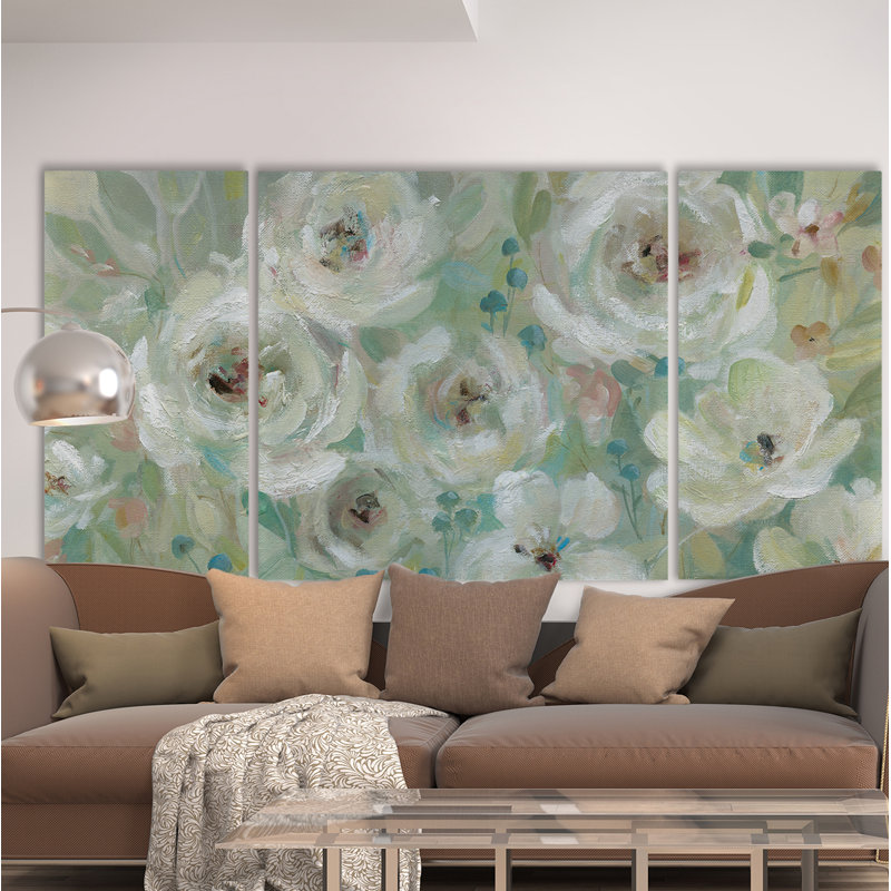 «Pastel Symphony», ensemble de 3 impressions sur toiles, H 32 po x l 64 po x P 1,5 po