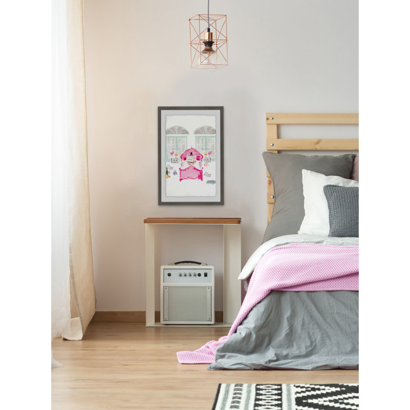 " Comfy Pink Bed " by Marmont Hill, 36" H x 24" W x 1.5" D