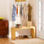 Banc 35 po en bois massif naturel pour vestibule, salon, cuisine