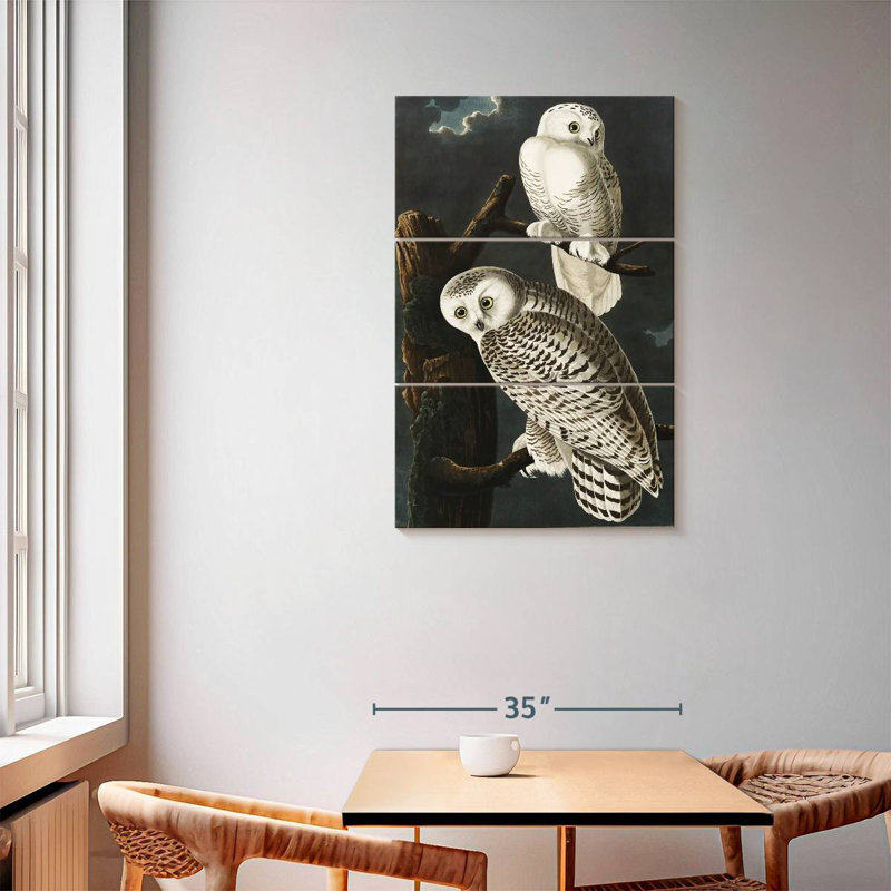 Brampt Snowy Owls, 57" H x 36" W