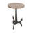 Bruce Metal Anchor Side End Black Accent Table with Brown Wood Top