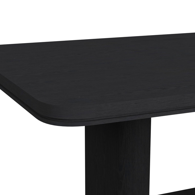 Girton 72" Rectangular Dining Table In Black, Black
