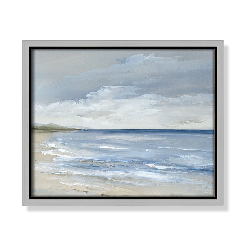 «Whispering Waves - Landscape Version Print» par Nan, Argent argent, H 9,5 po x l 11,5 po