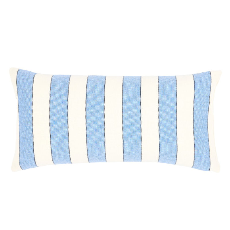 Blumont Indoor/Outdoor Lumbar Pillow, Blue/White