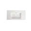 Lavabo de salle de bain 36 po en résine, blanc brillant, profondeur 36,24 po, largeur 17,88 po, hauteur 4,62 po, lavabo 45,52 lb et résistant aux taches