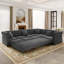 115.3 " Velvet L-Shaped Sofa Bed